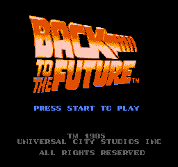 Back to the Future Title Screen